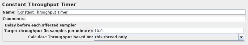 constant throughput timer